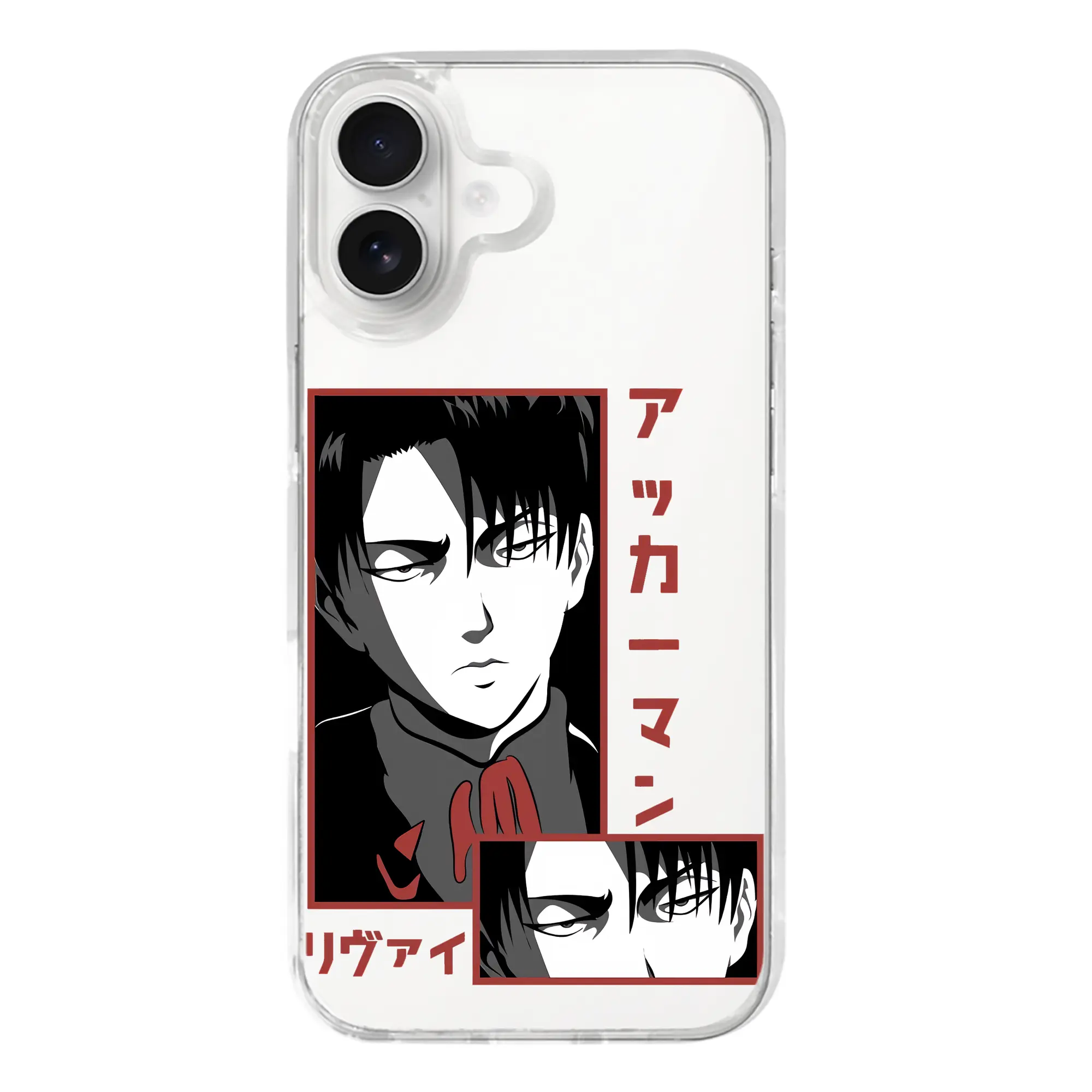 進撃の巨人 グッズ リヴァイ・アッカーマン - iPhone 17シリーズ 透明スマホケース – 薄型・耐衝撃・精密フィット保護カバー